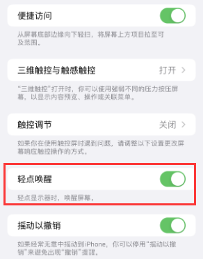 丽江苹果授权维修站分享iPhone轻点无法唤醒怎么办 