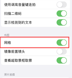 丽江苹果手机维修网点分享iPhone如何开启九宫格构图功能 